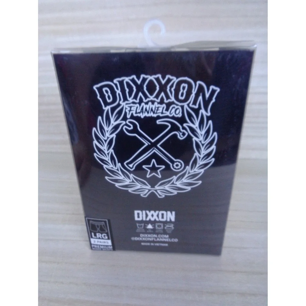 Dixxon Boxer Briefs Premium 2‎ Pack Mens Size Large Black Solid/Black Pattern